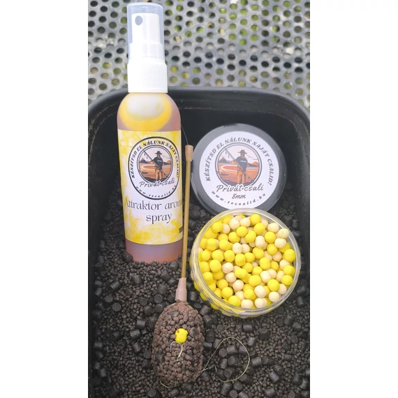Fehér csoki-banán csali és spray csomag